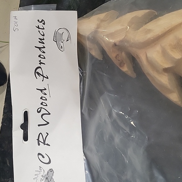 NIB Evergreen Tree, Carved Wood 13.5" High 4.5 Wide - Picture 3 of 5